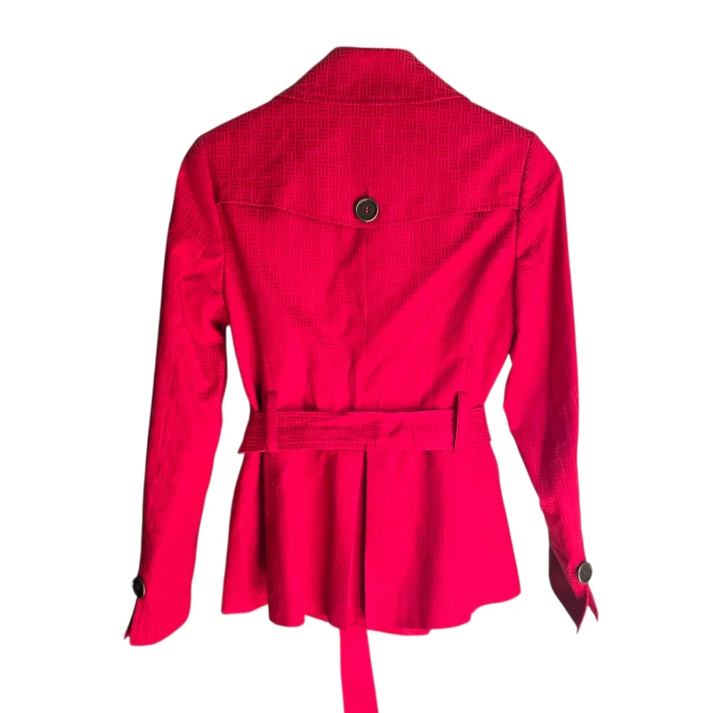 Mary Kay By Twinhill Womens Red Trench Coat. Made exclusively for Mary Kay